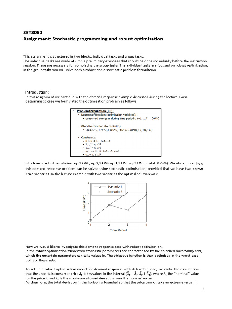 05 - Assignment - Stochastic and Robust Optimisation - Answers ...