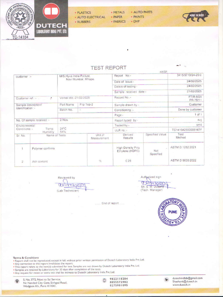 Hyva Report - 24.02.2024-Tipper Covering System Plastic Assembly-Sample ...