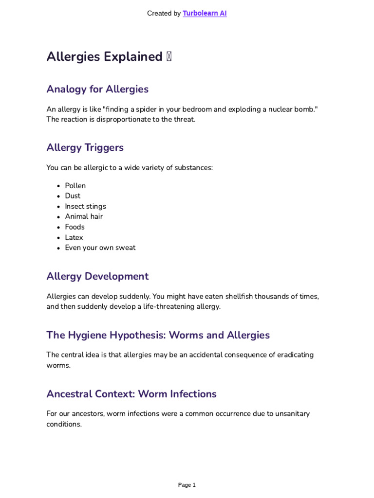 Understanding Allergies and Their Causes | PDF | Allergy | Immune System