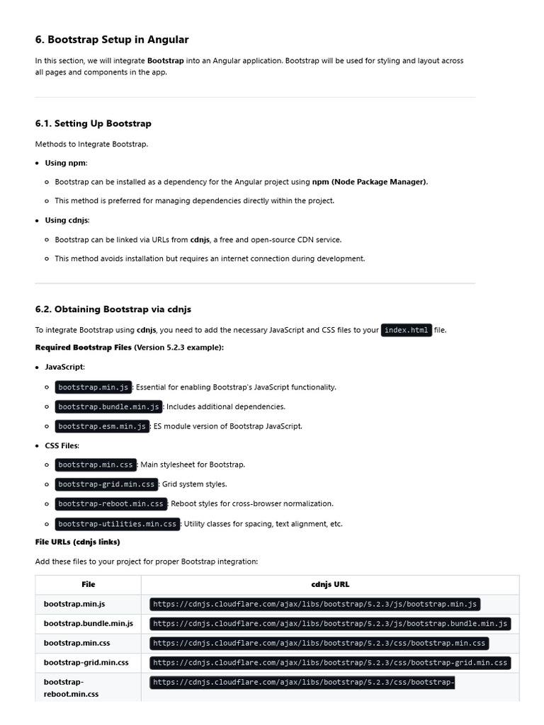 Integrate Bootstrap in Angular App | PDF | Bootstrap (Front End ...