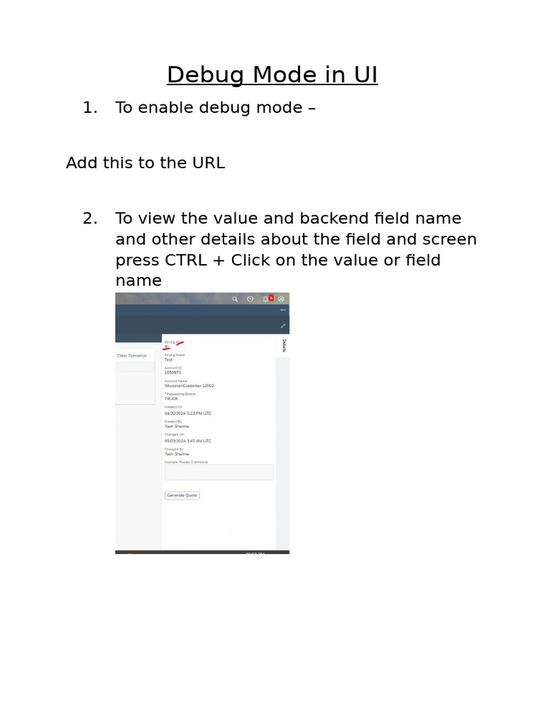 Debug Mode | PDF