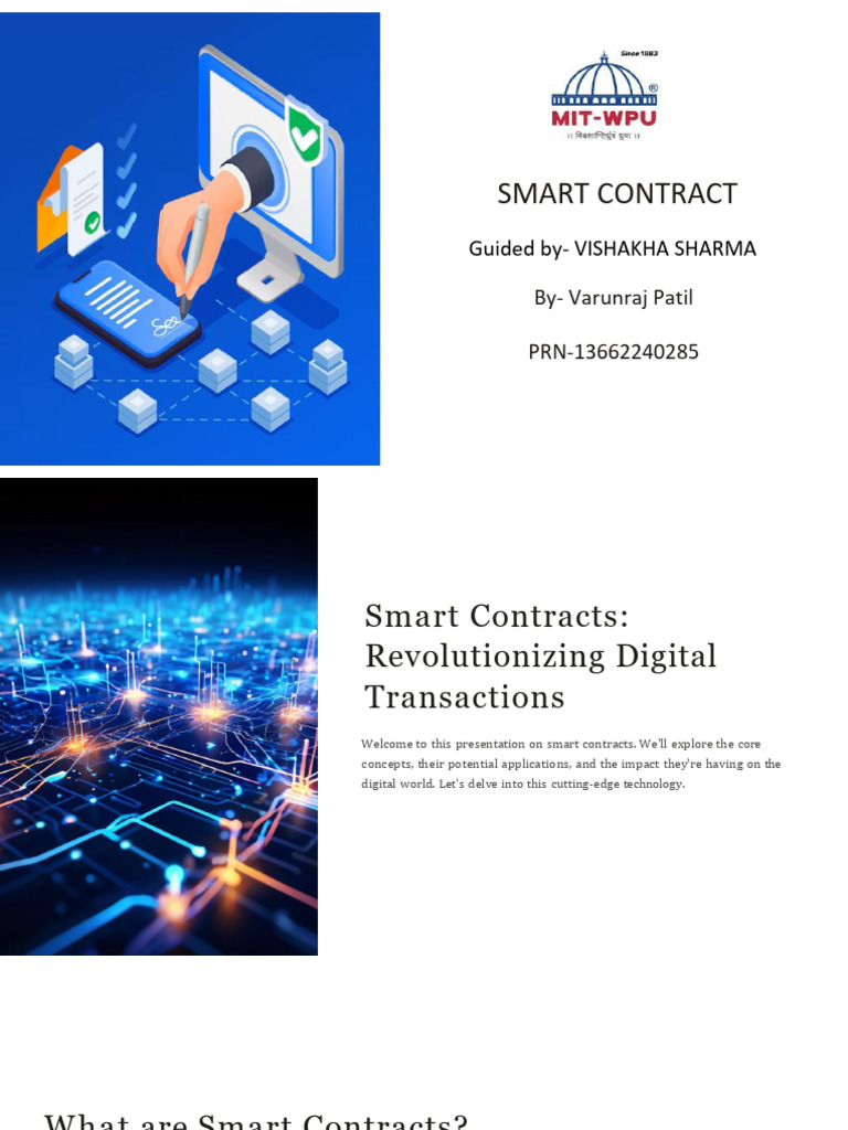 Smart Contracts: Transforming Digital Transactions | PDF
