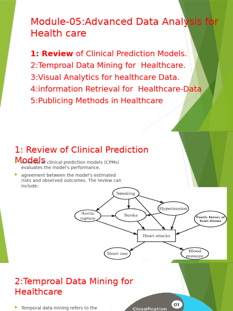 Advanced Data Analysis in Healthcare | PDF