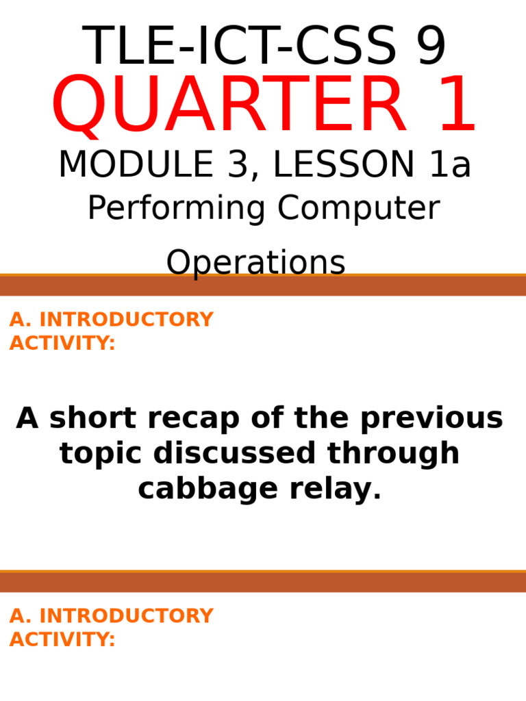IM - S - CSS 9 - QUARTER 1 MODULE 3 LESSON 1a | PDF | Computer File ...