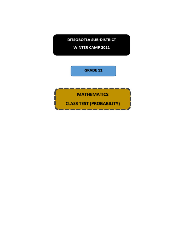 Winter class post test probability pdf mathematics