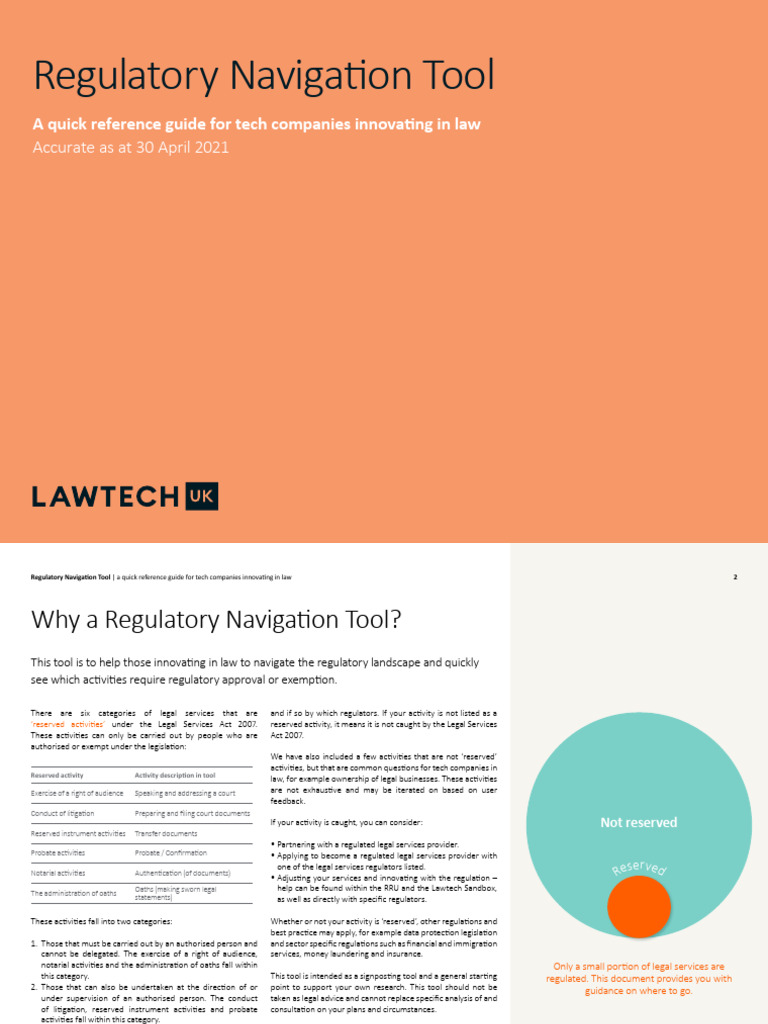 Lawtech Regulatory Navigation Guide | PDF | Lawyer | Common Law