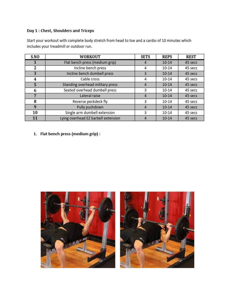 Freeletics Chest Workout Plan PDF | PDF | Anatomical Terms Of Motion ...