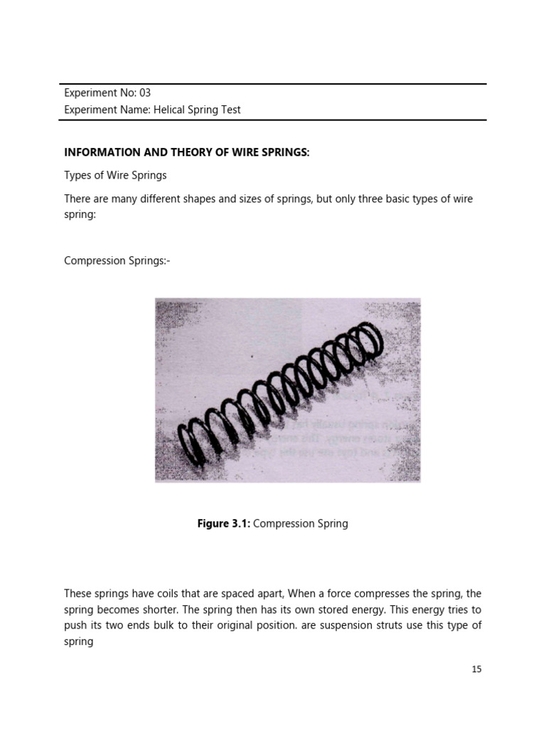 CEN 258 Mechanics of Solids Lab Manual Experiment 2 | PDF | Young's ...