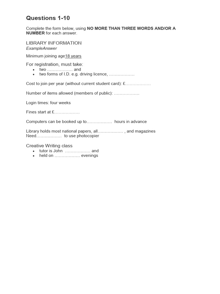 Library Membership Registration Guide | PDF