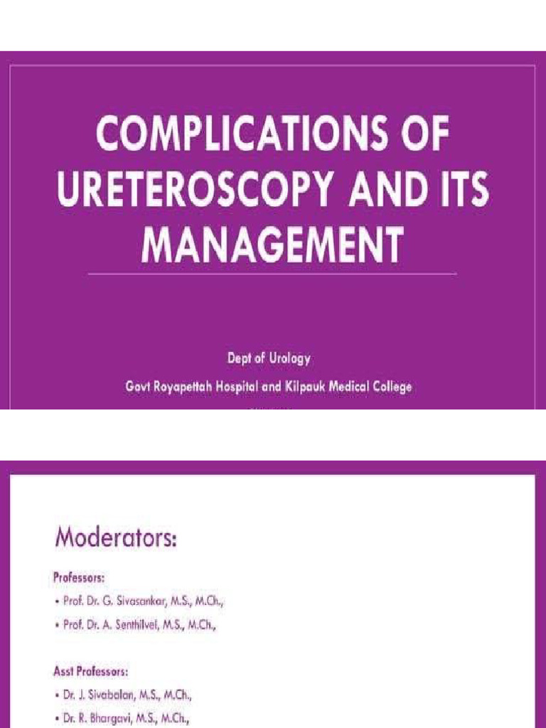Complications of Ureteroscopy & Its Management | PDF