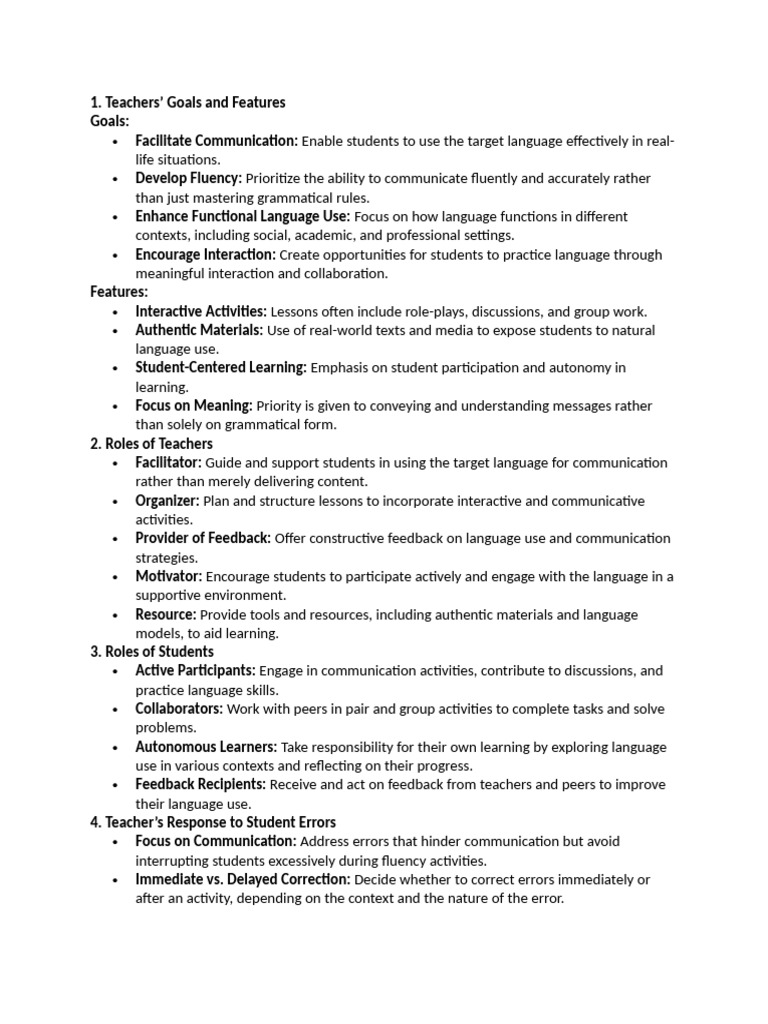 Communicative Language Teaching Approach | PDF | Learning | Communication