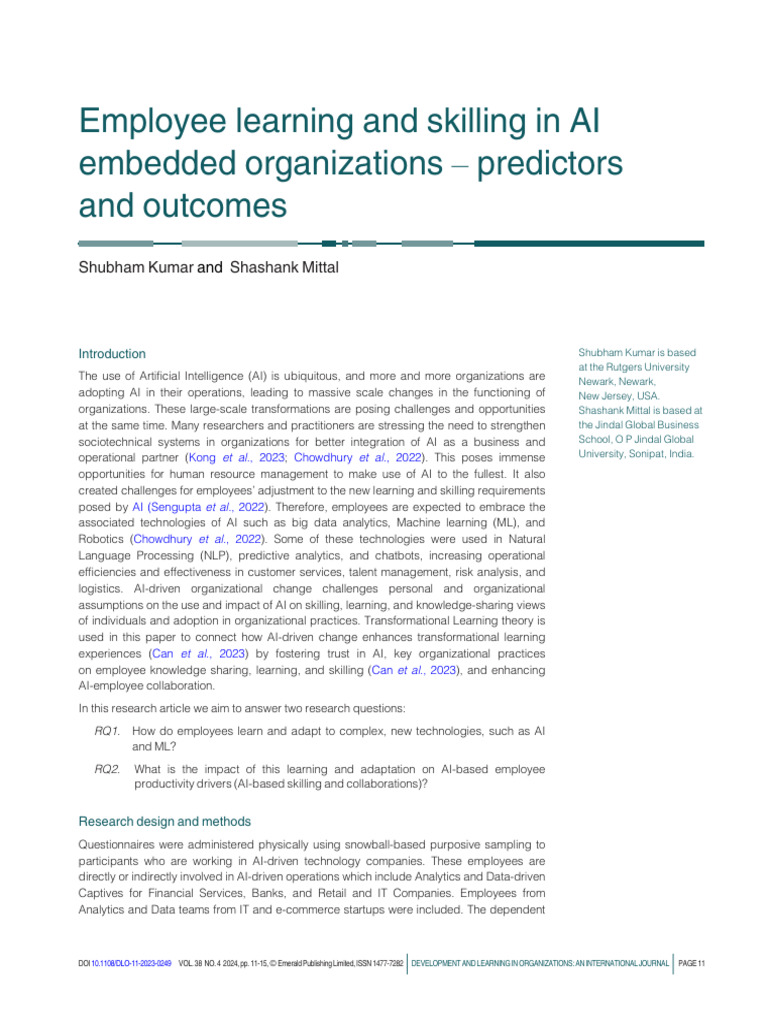 Enhancing Employee Performance with AI | PDF | Artificial Intelligence ...