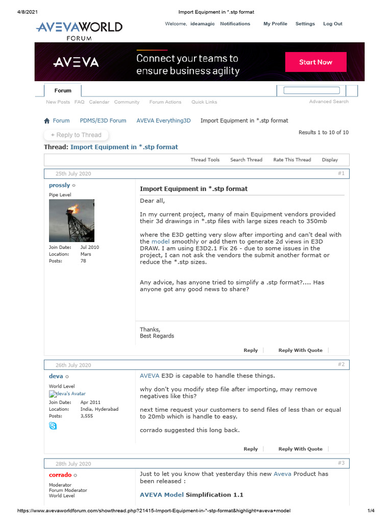 Simplifying STP Files in AVEVA E3D | PDF | Software Engineering | Computing