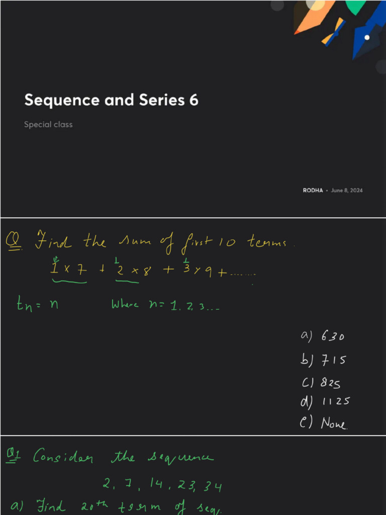 Sequence and Series 6 With Anno | PDF