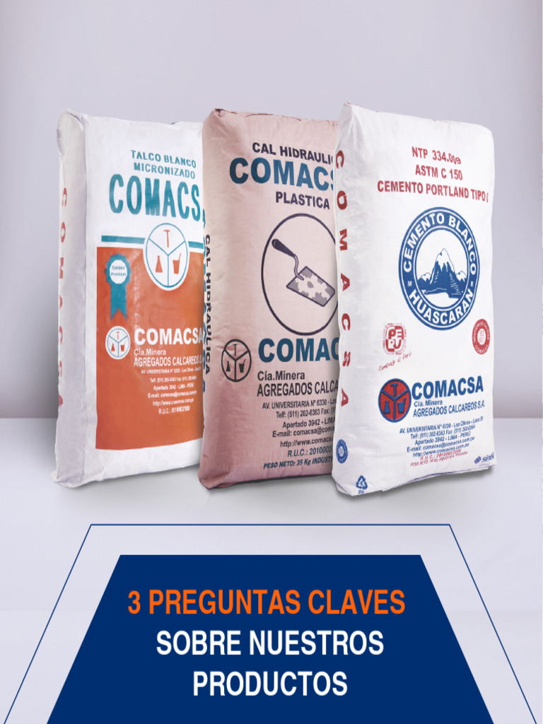 Preguntas Claves sobre Productos COMACSA | PDF