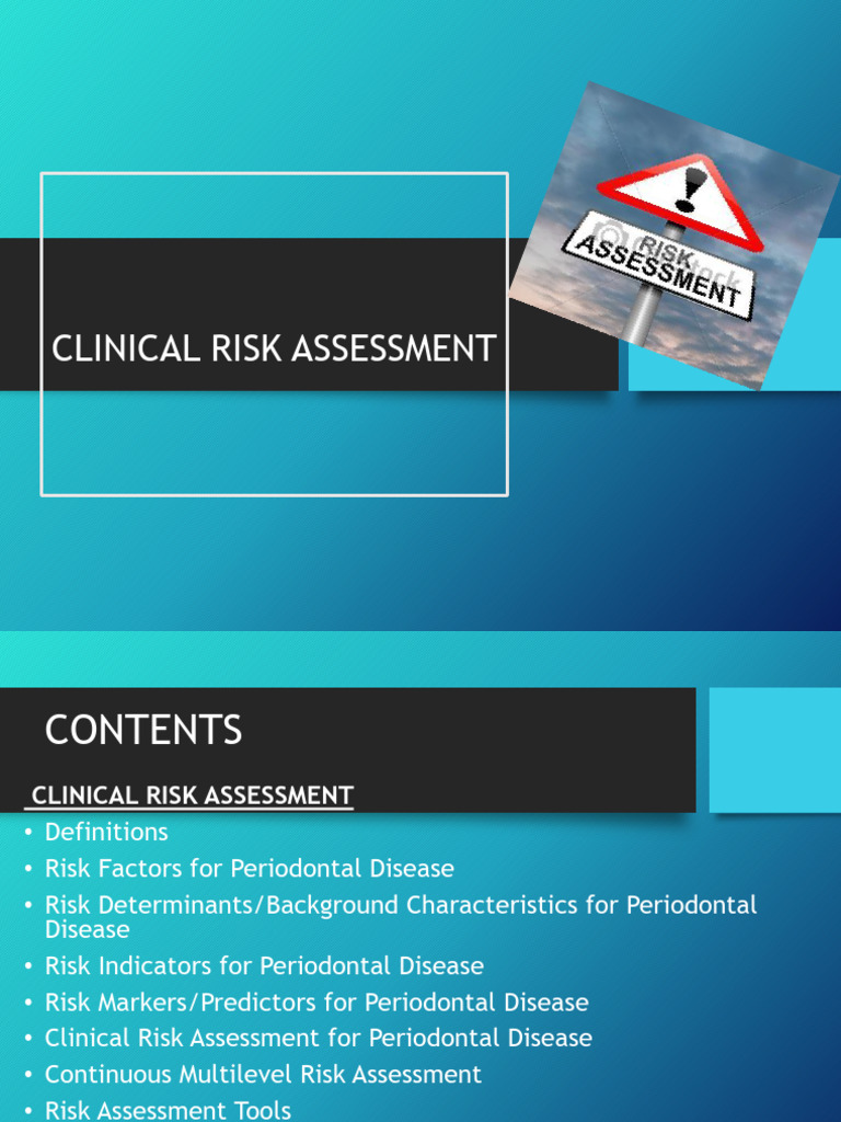 Risk Assessment | PDF | Periodontology | Dentistry Branches