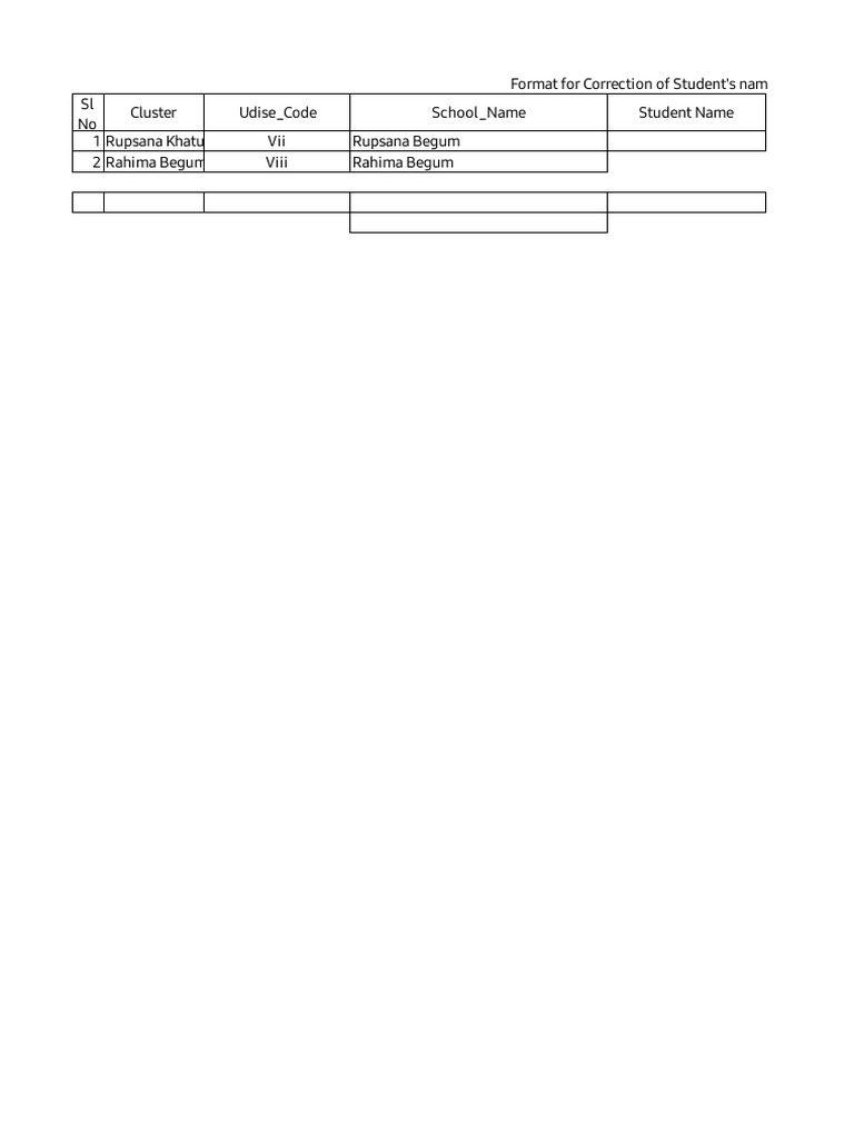 Student Name Correction Guide | PDF