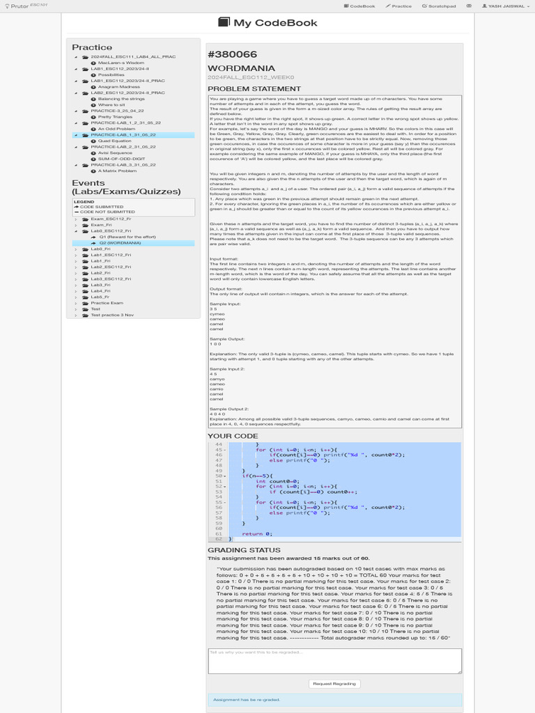 CodeBook for ESC112 Practice Labs | PDF | Sequence | Mathematics