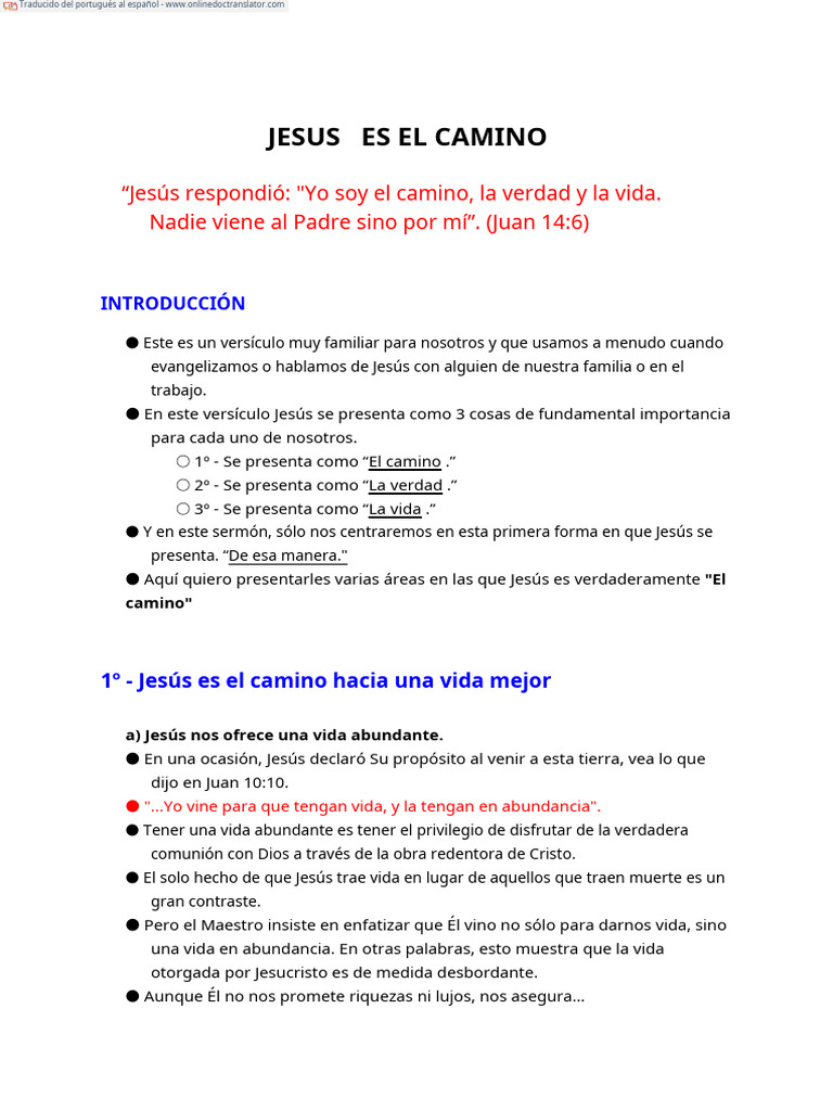 Jesus Es El Camino Pdf Vida Eterna Cristianismo Jesús
