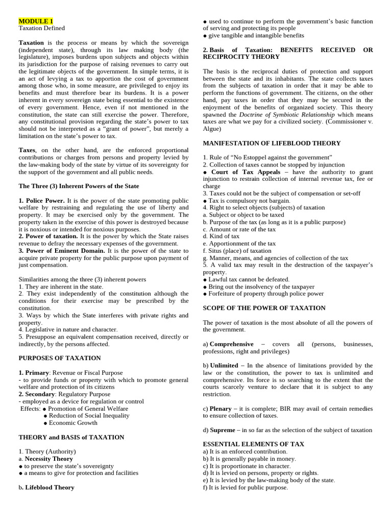 Understanding Taxation and Its Powers | PDF | Taxes | Capital Gains Tax