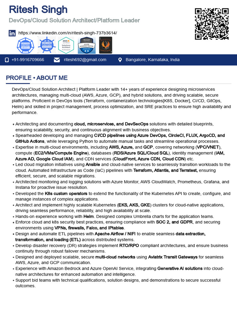 Ritesh Resume | PDF | Cloud Computing | Microsoft Azure