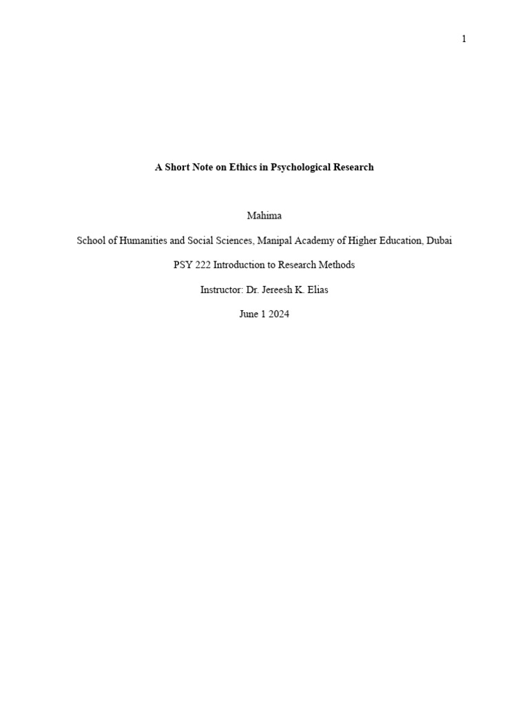Ethics of the Robbers Cave Experiment | PDF | Informed Consent | Experiment