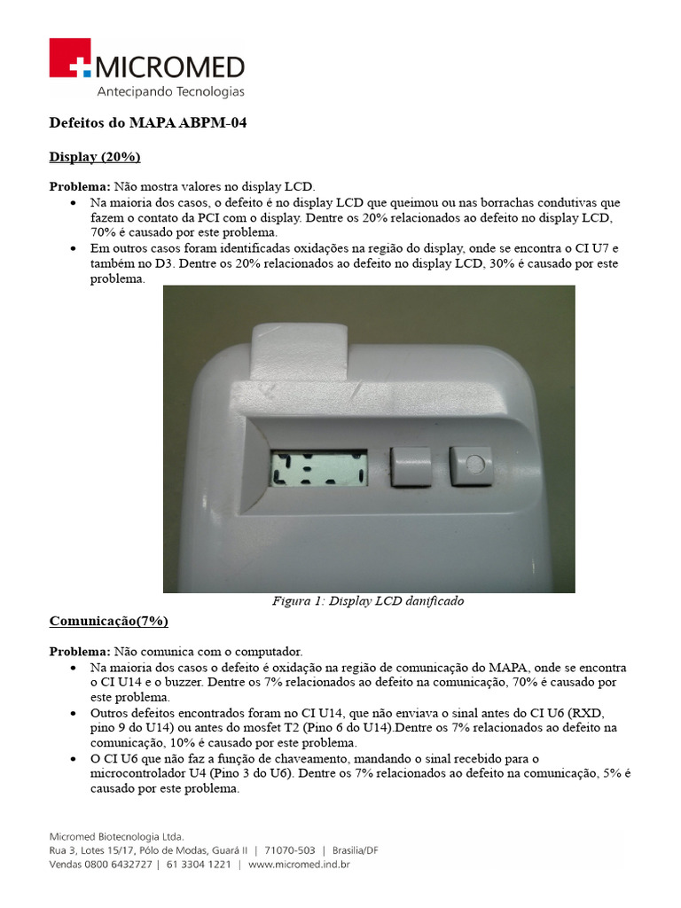 Defeitos Comuns do MAPA ABPM-04 | PDF | Bens manufaturados | Eletricidade