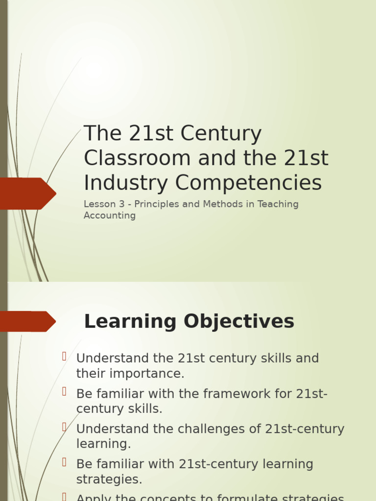 21st Century Classroom and Industry Competencies | PDF | Learning ...
