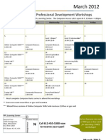 March 2012 Workshop Calendar