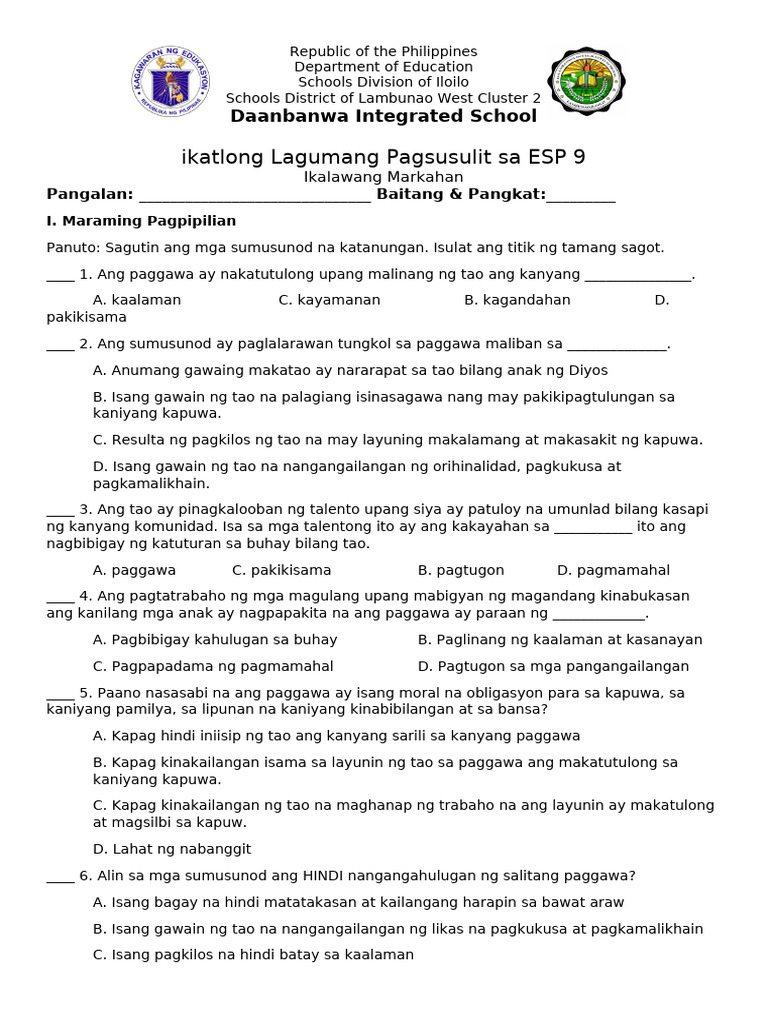 Esp 9 - ST 3 | PDF