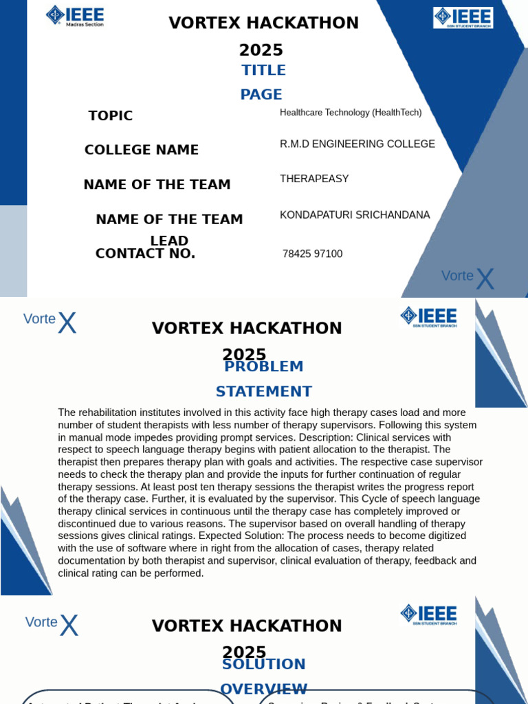 Vortex Hackathon Template | PDF | Psychotherapy | Artificial Intelligence