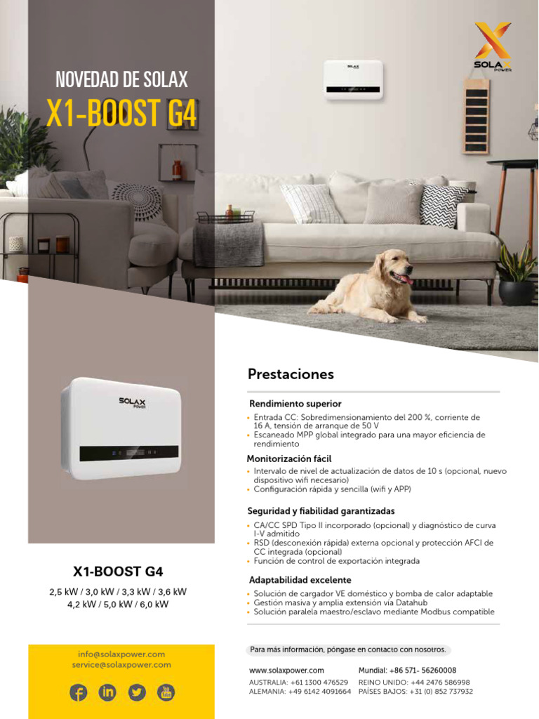 Solax X1-Boost-2.5k - 6K-G4 | PDF | Ingenieria Eléctrica | Poder (Física)