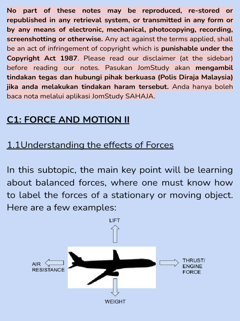 Understanding Forces and Motion Concepts | PDF | Force | Elasticity ...