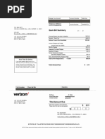 Verizon Bill Statement Example | PDF | Fee | Payments