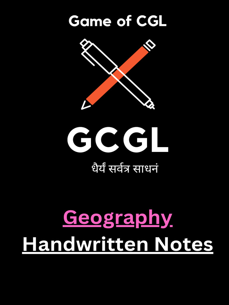 CGL Geography Handwritten Notes | PDF