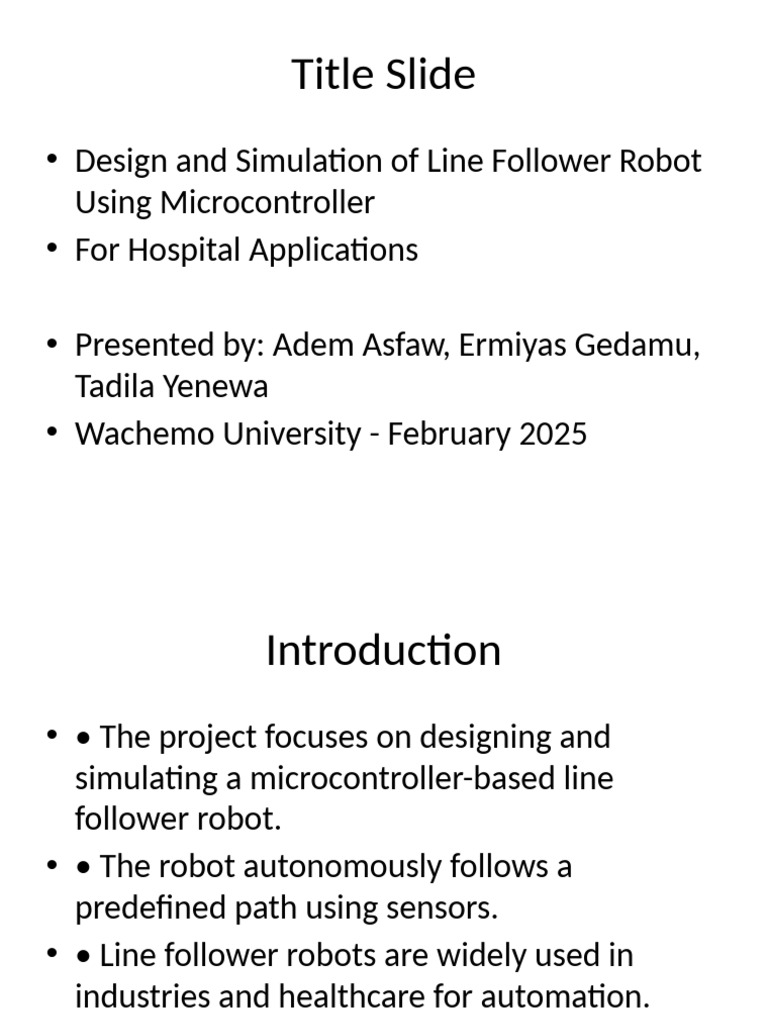 Line Follower Robot for Hospital Logistics | PDF | Simulation | Automation