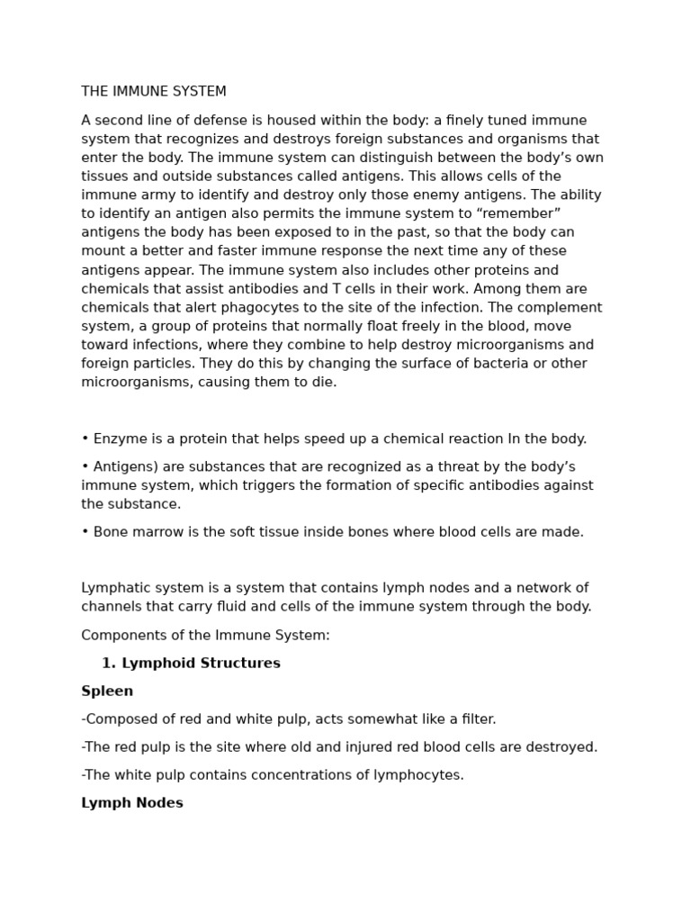 Understanding the Immune System Basics | PDF | Immune System ...