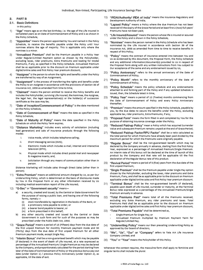 Tata AIA Life Smart Value Income Plan | PDF | Insurance | Life Insurance