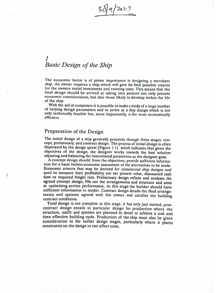 Basic Design of The Ship | PDF