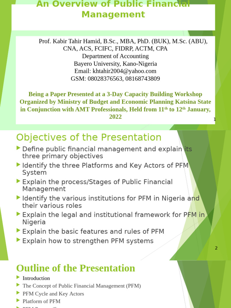 Public Financial Management Overview | PDF | Budget | Internal Control