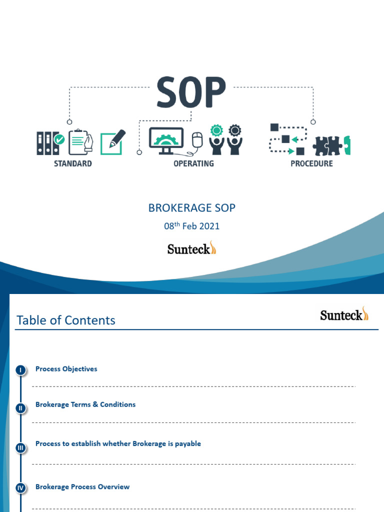 Brokerage SOP: Process & Guidelines | PDF | Invoice | Business
