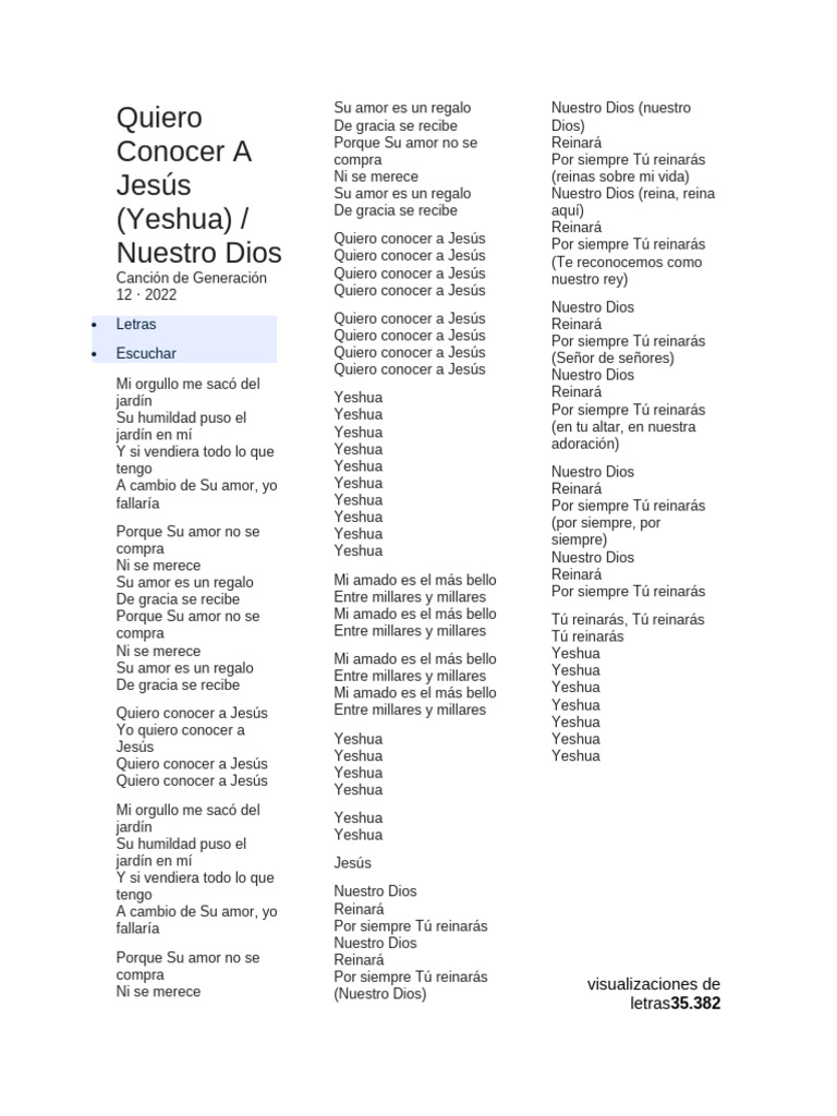 Quiero Conocer A Jesús Pdf Jesús