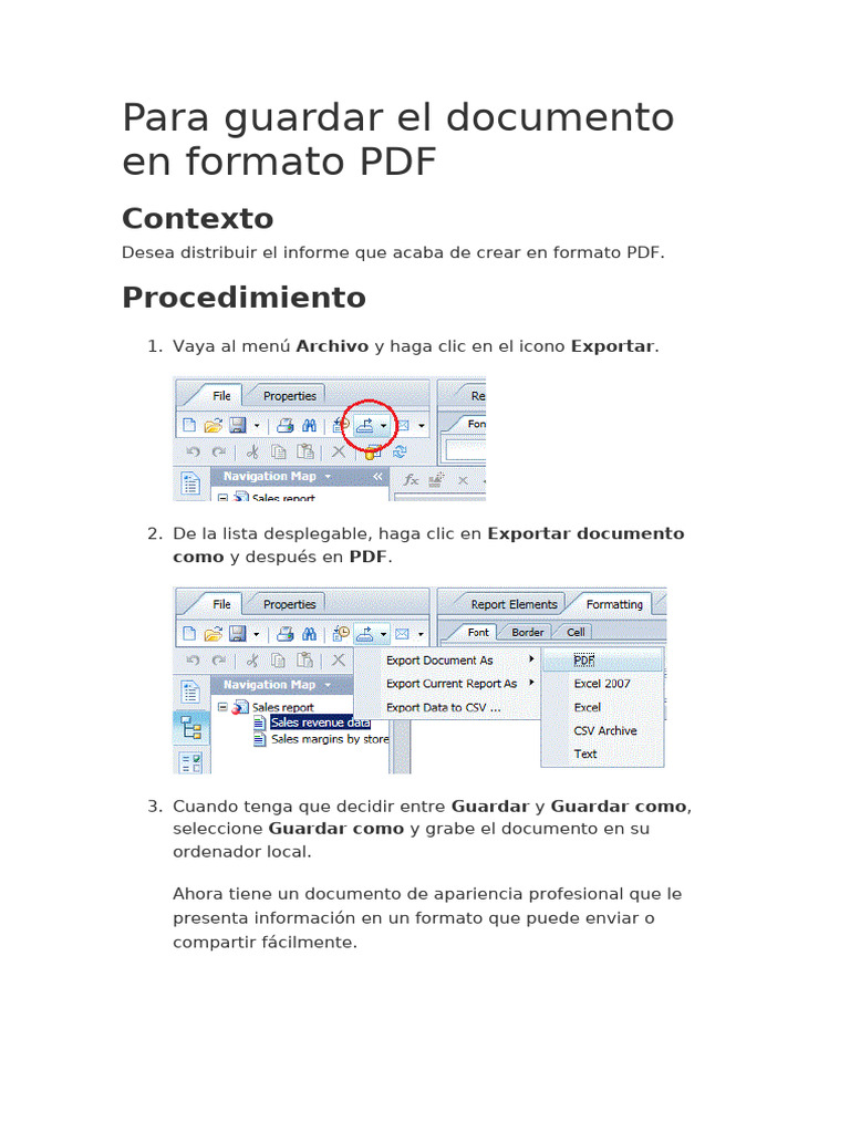 Cómo guardar documentos en PDF | PDF