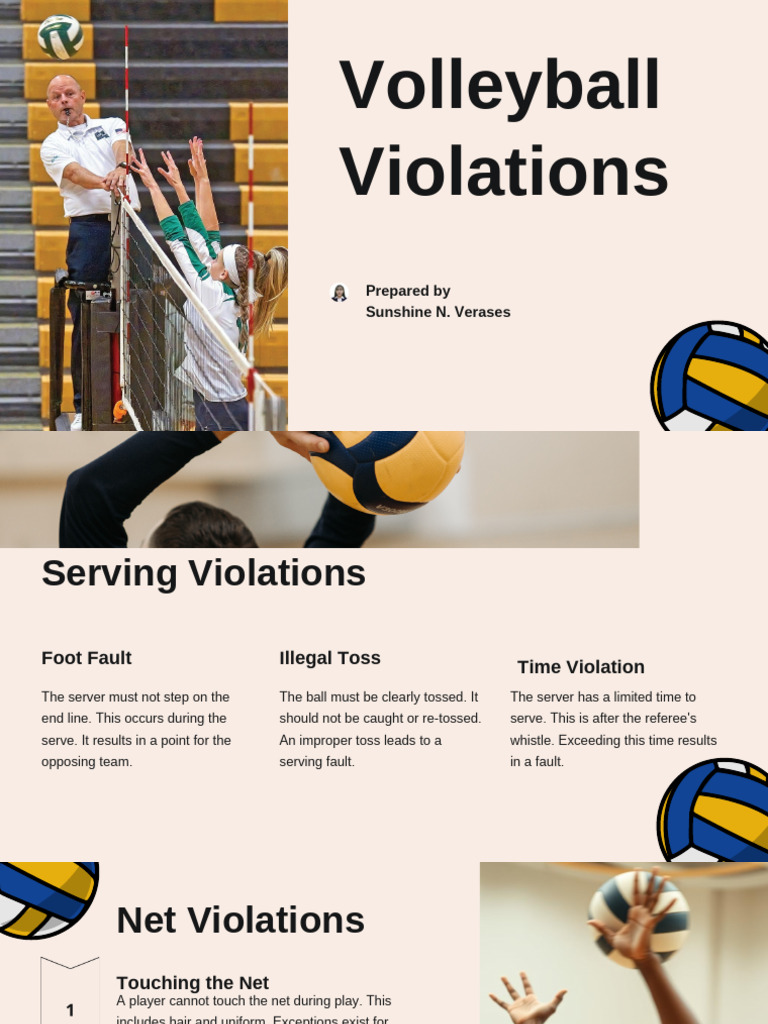 Volleyball Violations Explained | PDF | Volleyball | Games Of Physical ...