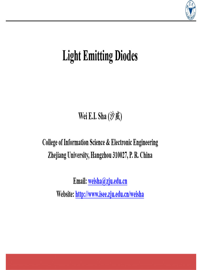 Light Emitting Diodes | PDF | Light Emitting Diode | Band Gap