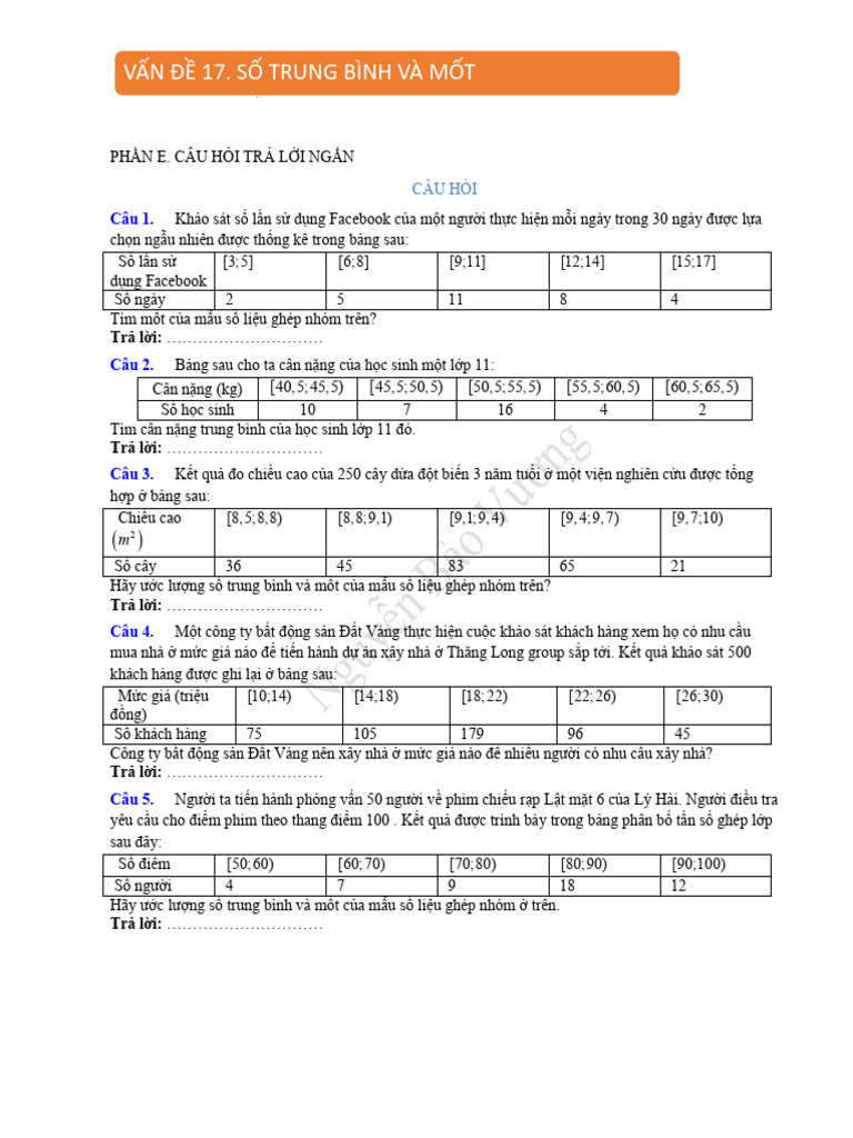 msl all trả lời ngắn | PDF