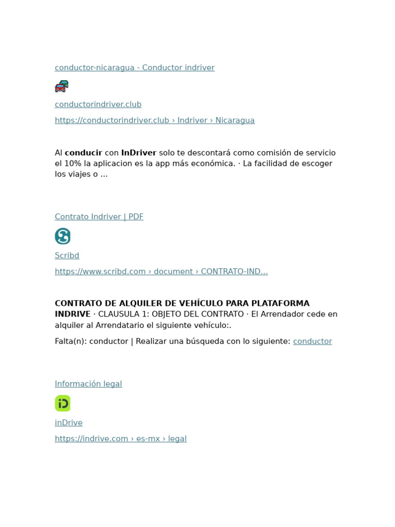 Conductor InDriver en Nicaragua: Guía y Beneficios | PDF | Facebook