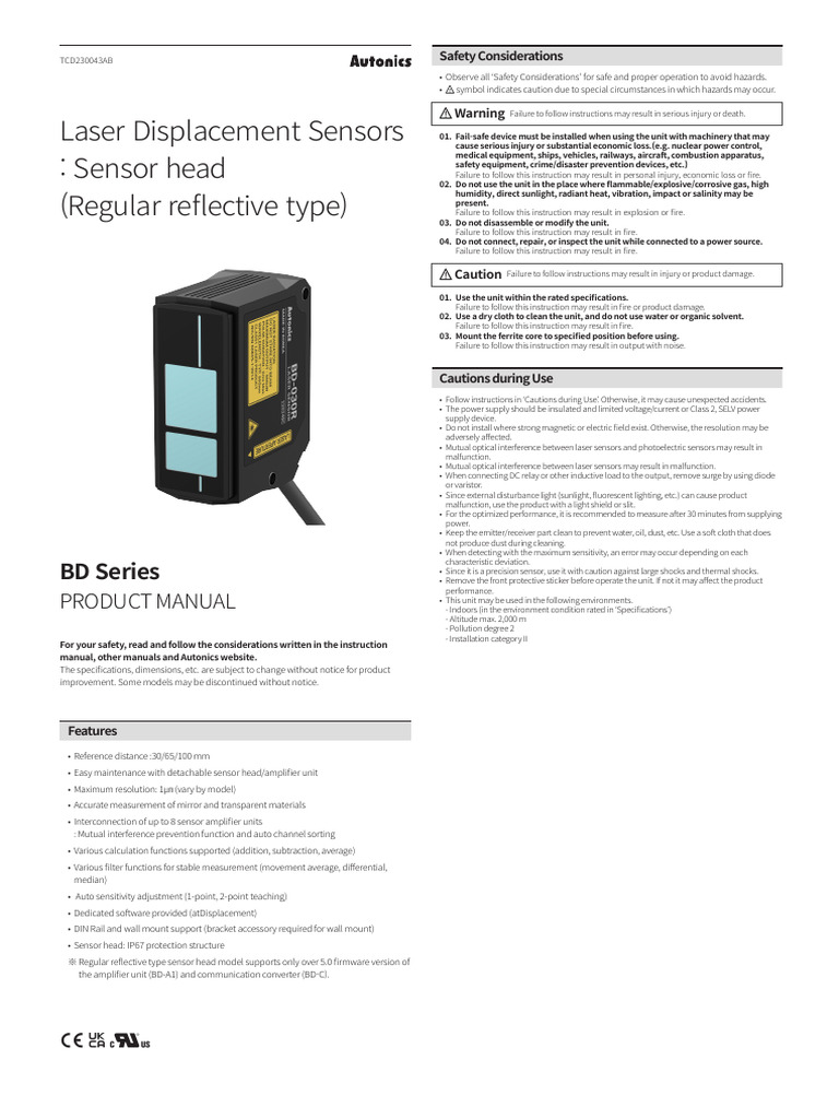 BD - Sensor Head (Regular Reflective Type) - EN - TCD230043AB ...