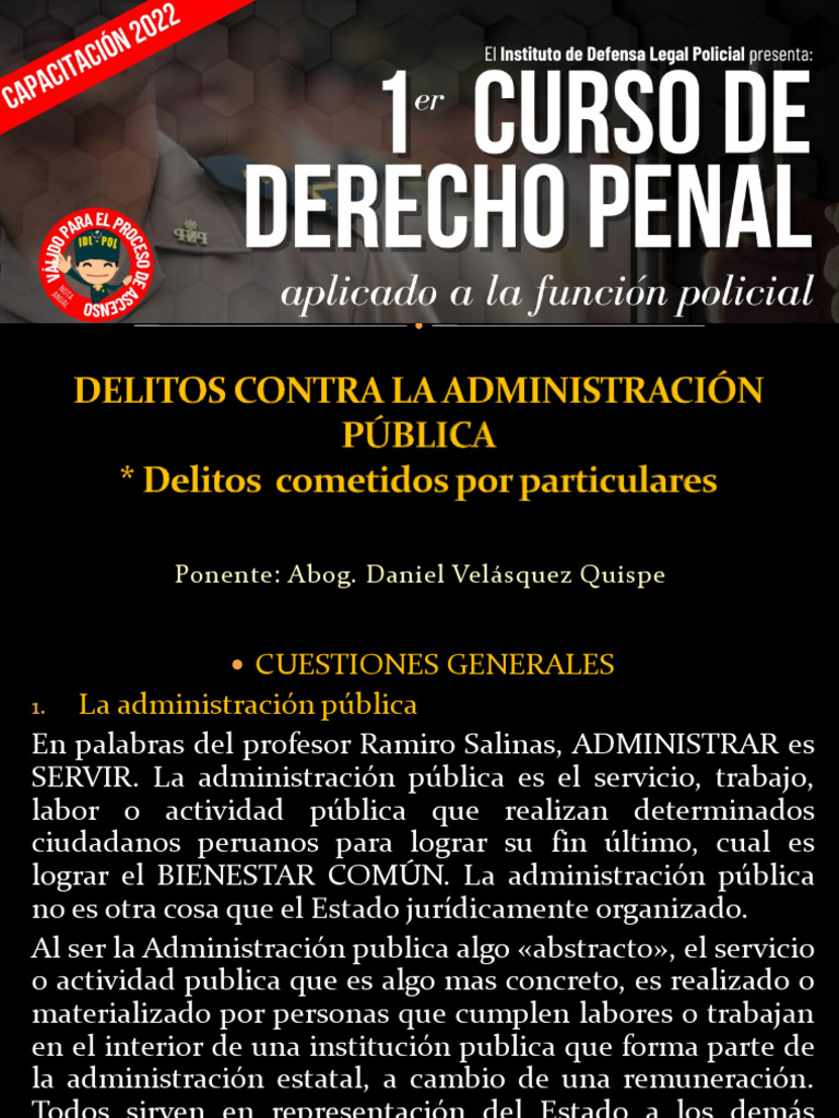 Delitos contra la Administración Pública | PDF | Derecho penal | Castigos