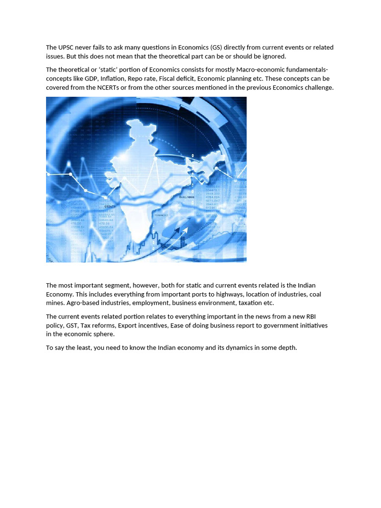 Mastering Indian Economy for UPSC Success | PDF | Economics | Gross ...